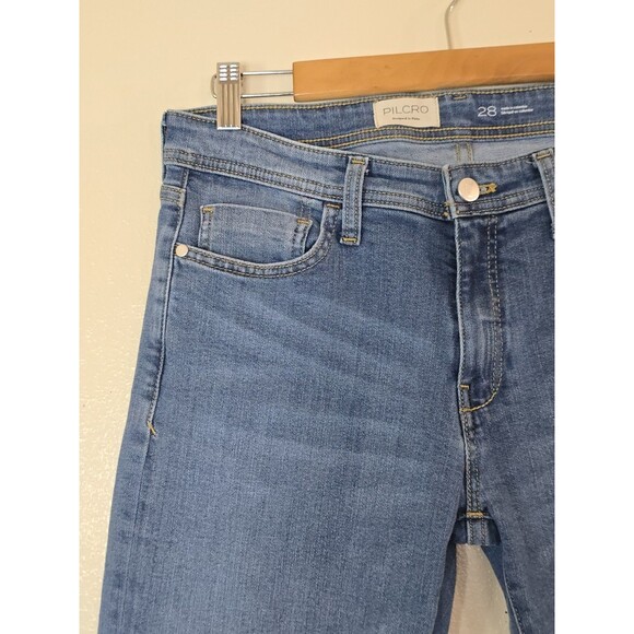 Anthropologie Pilcro Slim Boyfriend Jeans Womens Size 28 Mid Rise - Picture 3 of 13